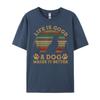 Life Is Funny Good A Dog Makes It Better Vintage Graphic T Shirts Camisetas Vegan