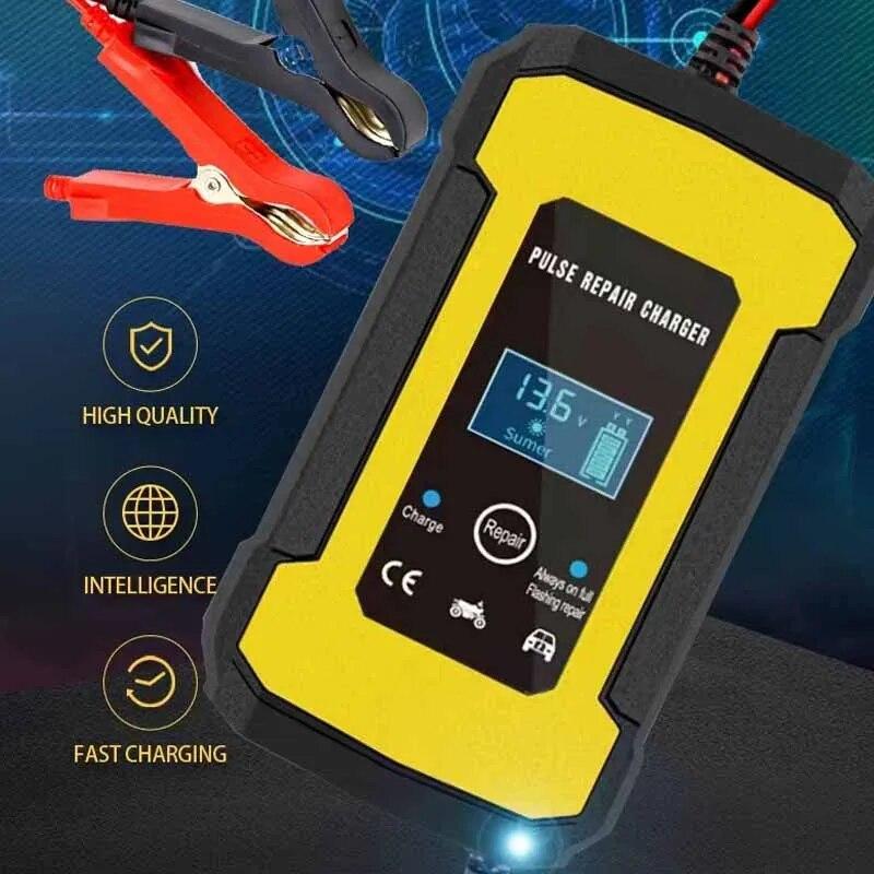 1 шт. Автомобильное зарядное устройство для аккумулятора, импульсное, для ремонта мотоциклов и автомобилей, подходит для зарядки свинцово-кислотных аккумуляторов с 12 В 6 А