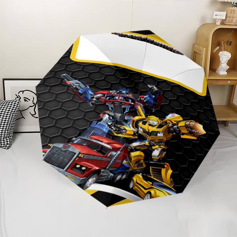 Transformers Theme Automatic Umbrella, Lightweight & Portable, 8 Rib, Perfect for Outdoor Travel, Birthdays, Christmas, Gifts.