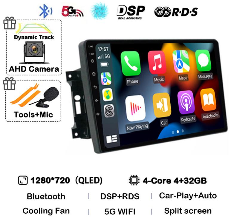 Android 14 Автомобильное радио для Jeep Compass Grand Cherokee Wrangler Chrysler Sebring Town Country Dodge Charger Мультимедиа Стерео 2din