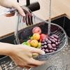 Корзина для мытья фруктов и овощей с ручкой, пищевая, без BPA, легко моется, многофункциональная раковина для мытья фруктов с дренажными отверстиями