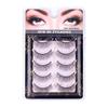 5 Pairs/Set Self-adhesive False Eyelashes Reusable Natural Look Wispy Fluffy Handmade Fake Lashes Strips Women Eye Makeup Tools