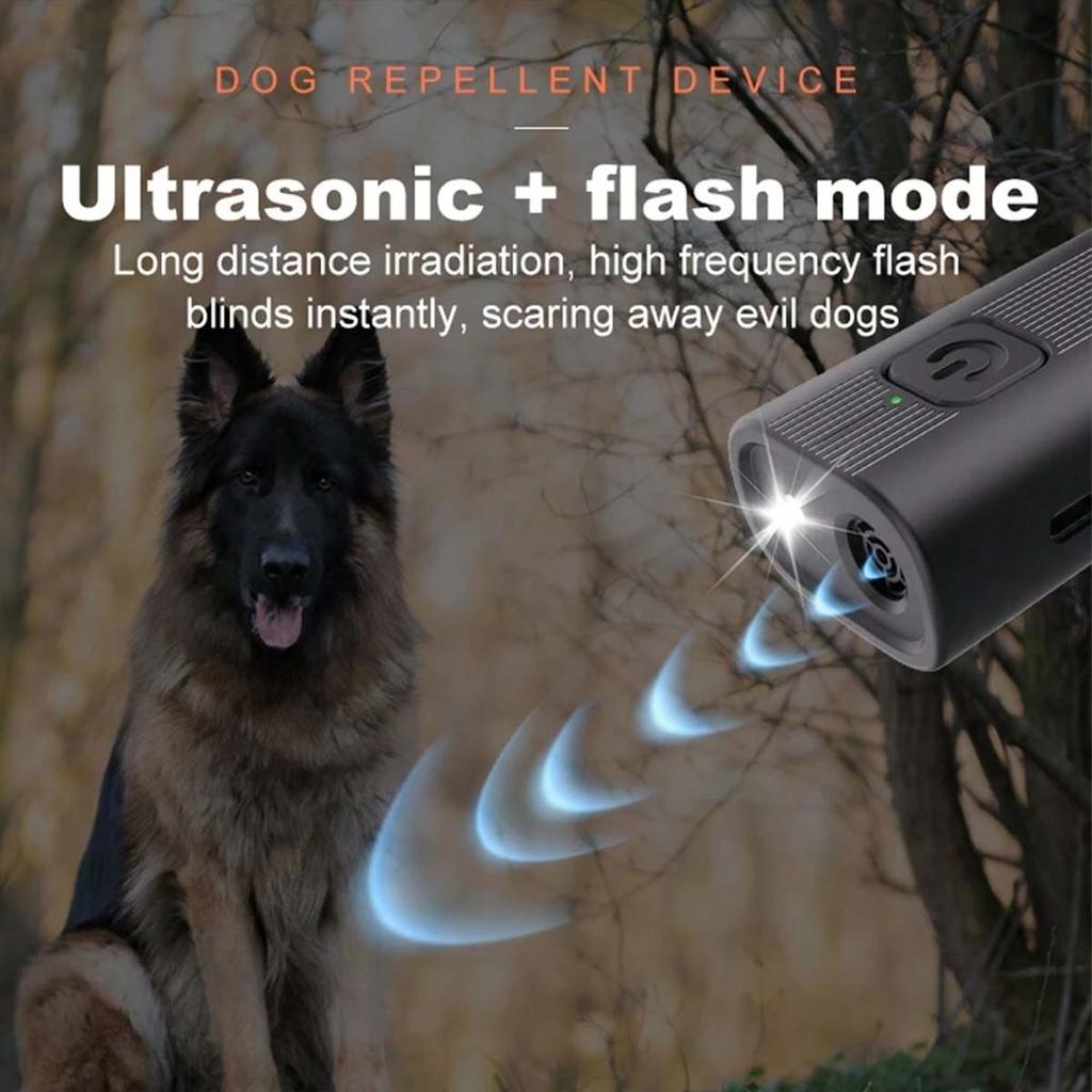 Mini Dog Repeller Portable Ultrasonic LED Light Handheld AntiBark Device Rechargeable Pet Training Tool For All Dog Pet Supplies