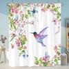 Beautiful Plant Flower Shower Curtain Eucalyptus Leaf Cherry Blossom Scenery Cat Butterfly Polyester Bath Curtain Bathroom Decor