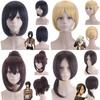 Cos Synthetic Short Hair Wig For Attack On Titan Characters High Temperature Fiber