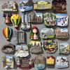Fridge Magnets Swetzerland Luzern Turkey Greece USA Mexica Budapest ITALY Cambodia Germany Nepal Prague Malaysia Souvenir Gifts