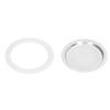 Coffee Pot Filter Sealing Ring and Filter Set Reusable Aluminum Filter Disc for Coffee Makingfor 6 People