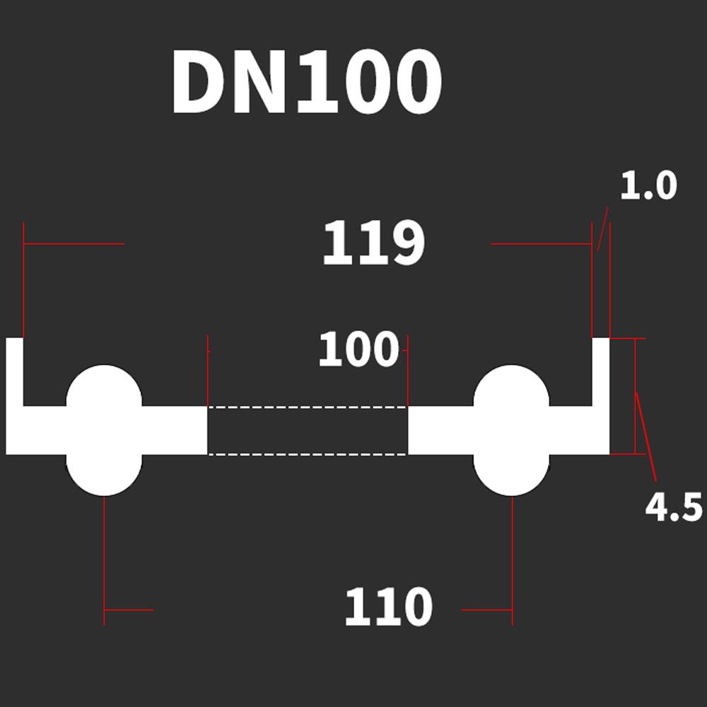 DN10-DN200 Стандарт DIN 3/4" 1.5" 2" -8" Тройной зажим EPDM Санитарная уплотнительная прокладка Лента для домашнего пивоварения