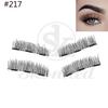 4 Pcs Fashion Full Coverage Glue-free False Eyelashes Cross Wispy Extension Tools Triple Magnet