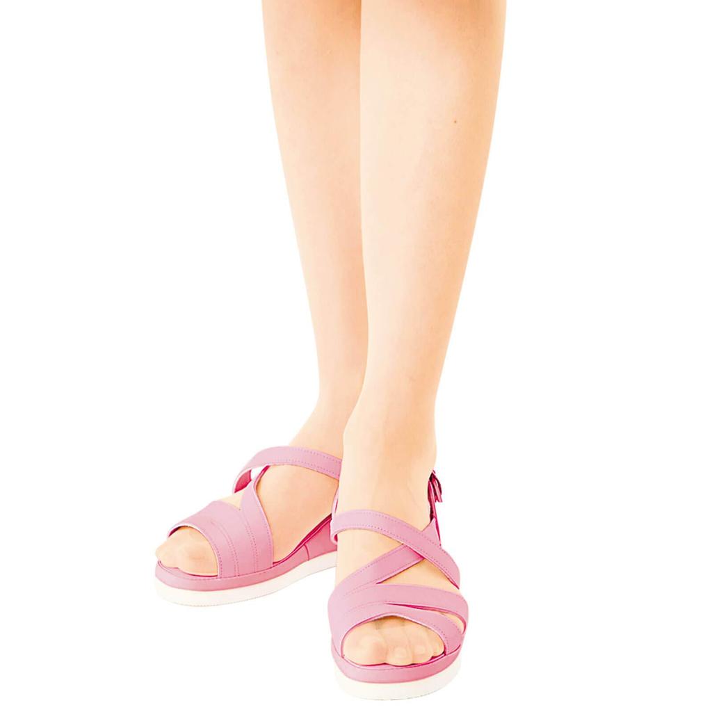 Медсестринские сандалии для высокой эластичности и амортизации, сделано в черном цвете [Anfamie] Подъемы, Воздух, Резина, Амортизация, Япония, Женские, Медсестринские, 24.0-24.5см, 2E,