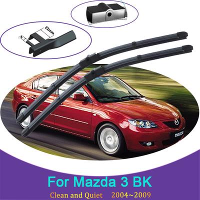 Щетки стеклоочистителя лобового стекла автомобиля для Mazda 3 Mazda3 BK 2004 2005 2006~2009 Бескаркасные резиновые аксессуары для уборки снега