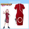 Костюм для косплея Харуно Сакуры премиального качества, унисекс, красный ципао, наряд для аниме-ролевых игр