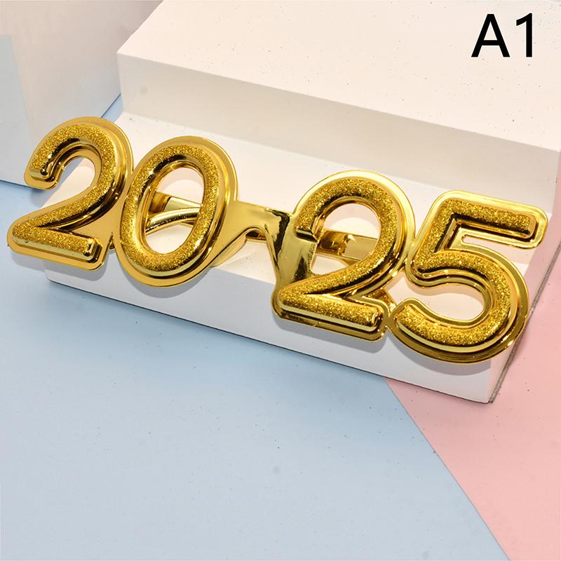 2025 Очки Новогодняя вечеринка Украшения для глаз Пластиковый реквизит Солнцезащитные очки Реквизит для фотосъемки Рождественские украшения Смешные очки