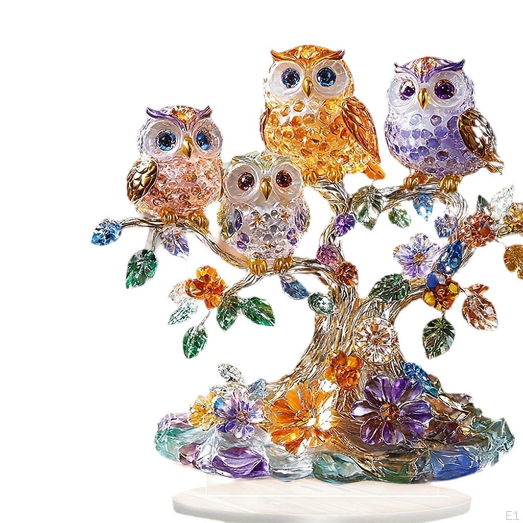 Acrylic 2D Flat Owl Ornament Sign Unique for Festival Living Room Bookshelf