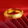 Dragon and Phoenix Centenary Harmony Engraved Pattern Double Salary Wedding Bracelet