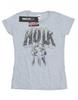 Женская/дамская хлопковая футболка с логотипом Hulk Punch