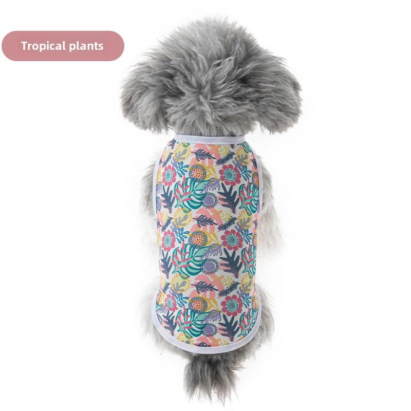 Жилет для питомцев с принтом щенка и собаки, мультяшный милый жилет, одежда для кошек, одежда для питомцев, жилет для собак