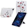 Tablet Case For iPad Pro 12.9 (2022)/(2021)/(2020)/(2018),Stand Pattern Print Leather+Clear Acrylic Cover with Pencil Holder