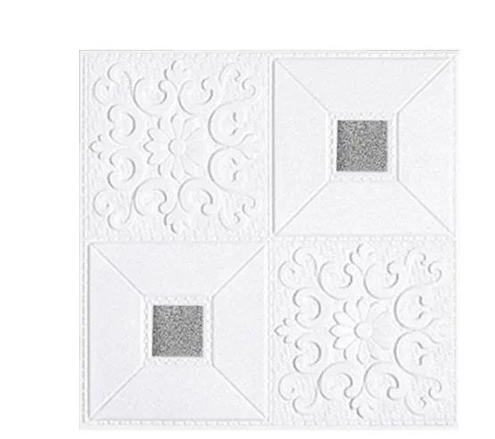 3D Наклейка на стену Домашняя Звукоизолированная Водонепроницаемая 10 шт./набор 35*35 см Влагостойкая Самоклеящаяся Высококачественная ПЭ пена