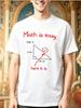 Unisex Cotton Tee Funny Math Find X Graphic Short Sleeve Crew Neck Casual Street T Shirt For Teacher Student Fans Summer Daily Tops