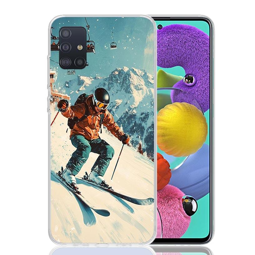 Adventure Snowboarding Extreme Phone Case For Samsung Galaxy A52 A32 A22 A12 A02S A50S A30S A51 A31 AA71 Note 20 Ultra 10 S10 Pl