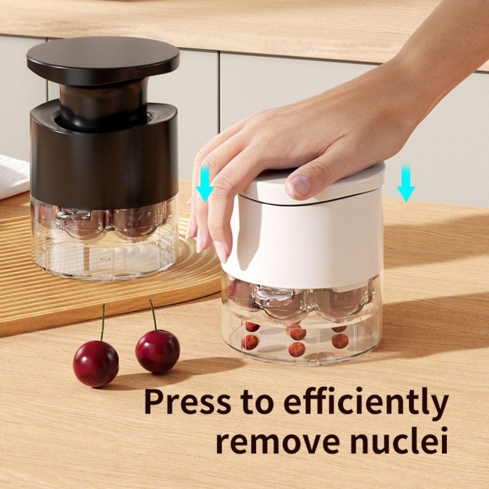 7 Holes Cherry Pitter One-Hand Press Cherries' Pits Extractor Jujube Core Remover Home Gadget