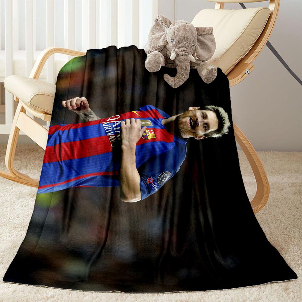 Messi Scores Crucial Goal Blanket Warmthful Decor Great for Sofa Couch Office Four Seasons Universal Modern Gifts For Family Or Friends