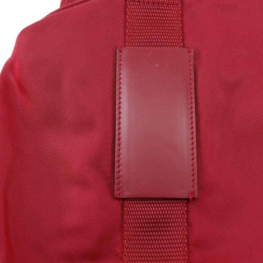 PRADA Tote Bag B10310 Red Nylon Women Used