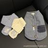 Pet clothes dog autumn and winter vest Japanese casual imitation denim fleece jacket vest teddy bear yorkshire