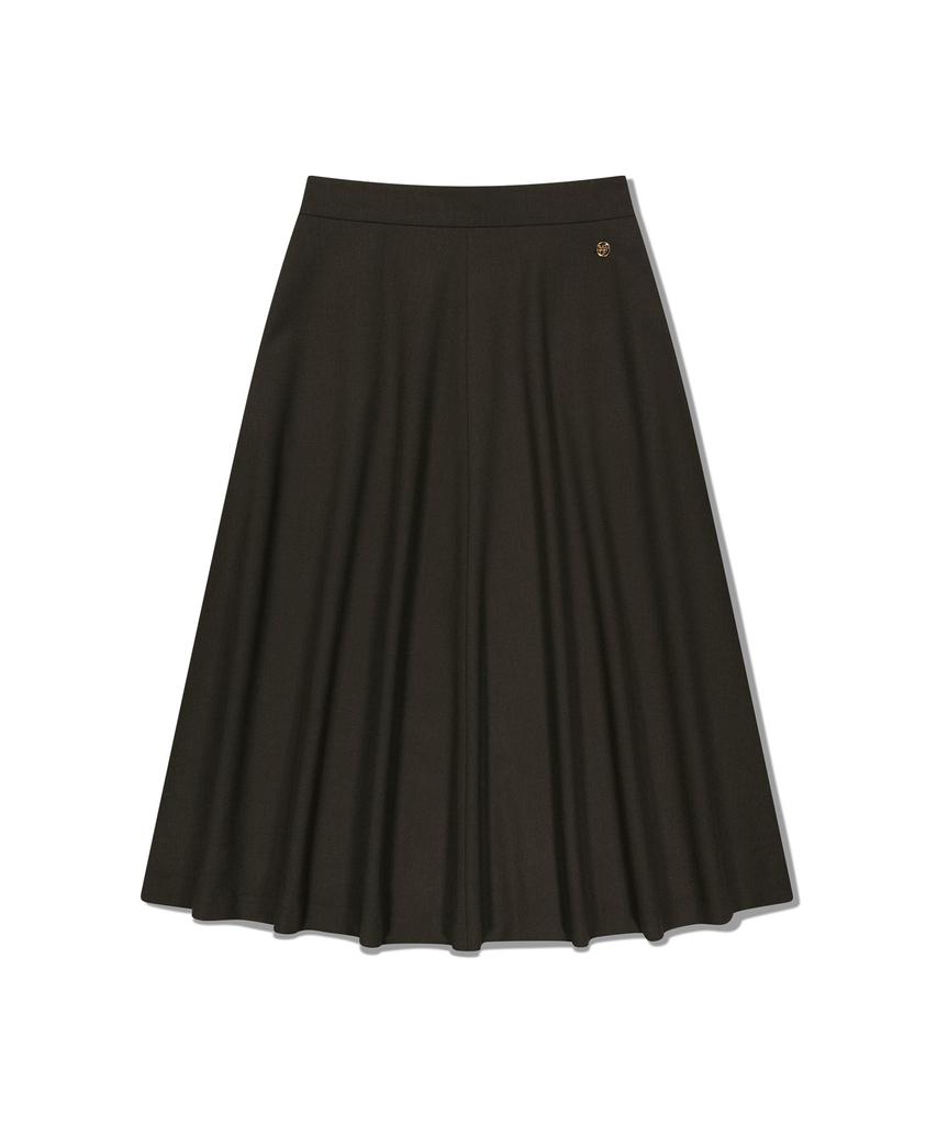 Malittepeulangsowajeobeo W Длинная расклешенная юбка Коричневая