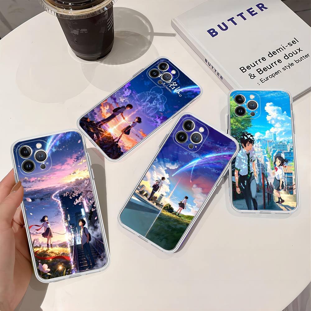 Anime Your N-Name Kimi No Na Wa Phone Case For IPhone 17 16 15 14 Plus 13 12 11 Pro Max Transparent Shockproof Cover