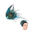 Elegant Peacock Feathery Hair Clip Vintage Inspired Peacock Feathered Hairpin Stylish Hairpin for Bridal Attire