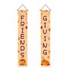 Vintage Front Door Fall Decorations Banners Rustic Yard Colorful Pumpkins Maple Leaf Porch Banners For Home Themed Party Outside