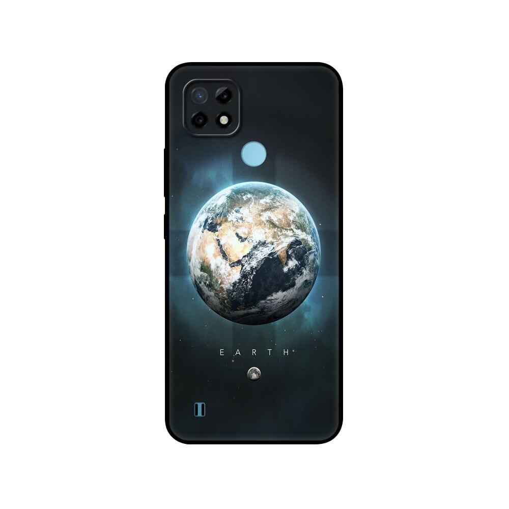 Силиконовый чехол для Realme C21 для OPPO RealmeC21 C 21, чехлы для телефонов 6,5 дюйма; Funda RMX3201 Bumper Capa Etui Мягкий черный чехол из ТПУ