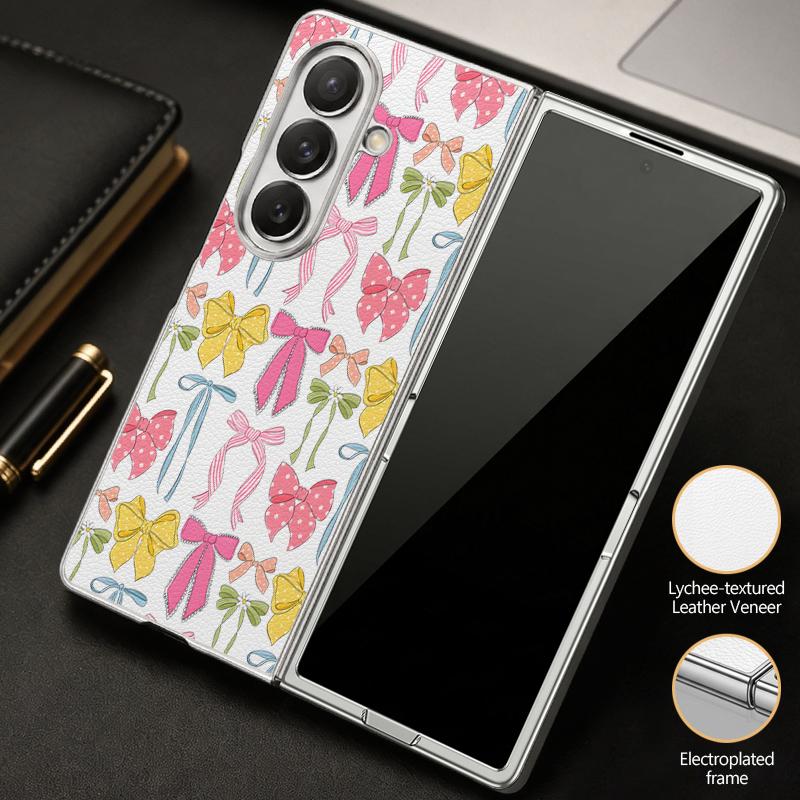 Чехол с принтом 'Галстуки-бабочки' для Samsung Z Fold 8 Ultra 7 6 5, Роскошная кожаная накладка с покрытием, Жесткая крышка для телефона для Galaxy Z Fold8 Fold7 Fold6