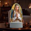 Guadalupe Virgin Prayer Lamp USB Powered Warm Light Soft Glow Catholic Night Light LED Religious