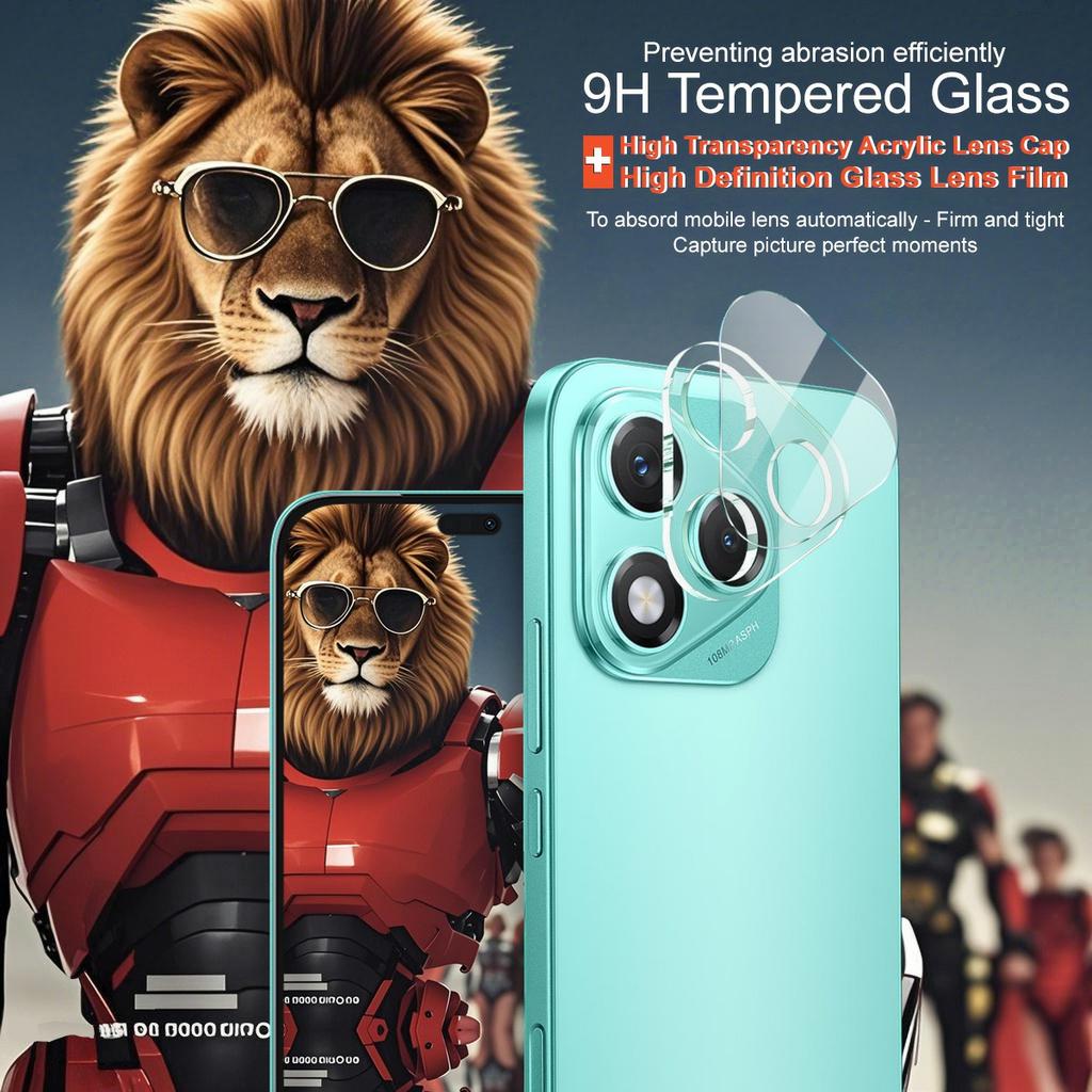 IMAK For Honor 400 Lite 5G Tempered Glass Camera Lens Protector+Acrylic Lens Cap