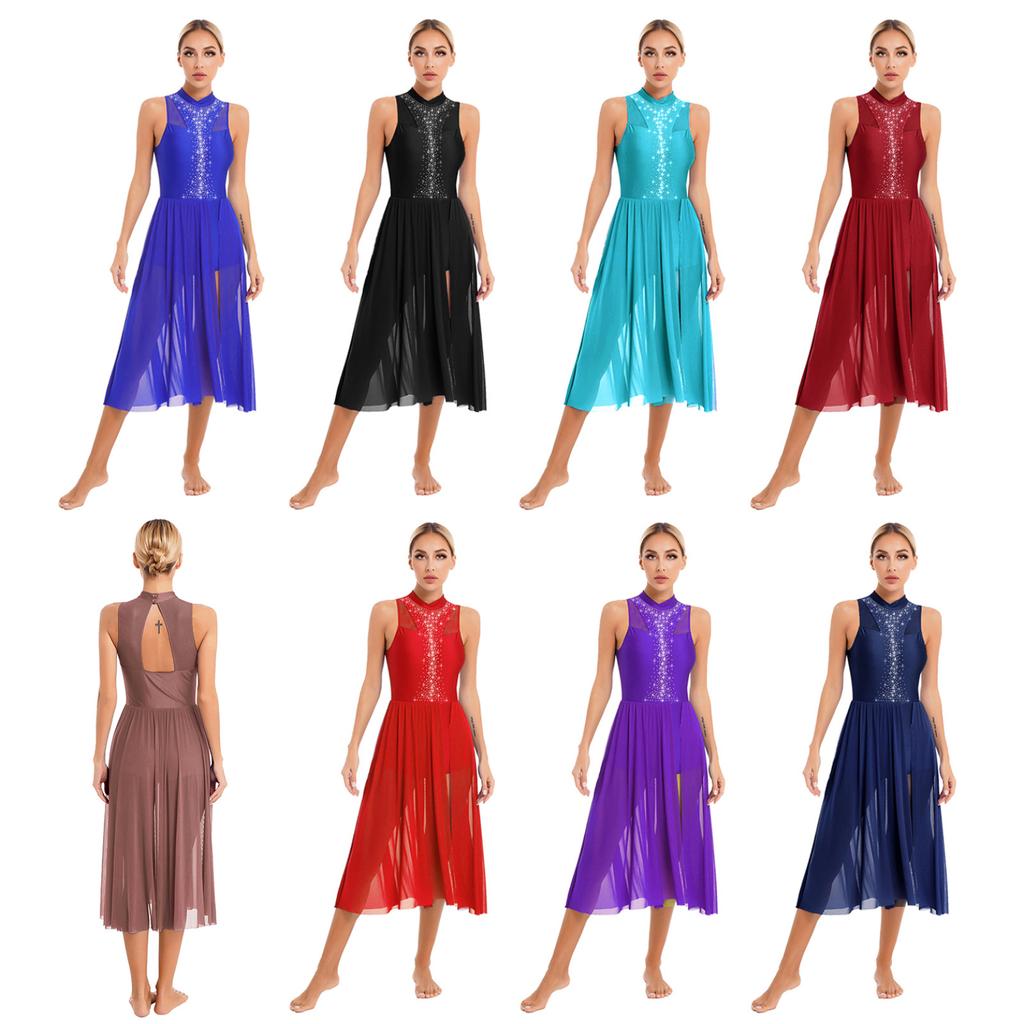 Женское асимметричное балетное платье со стразами, лирические современные танцевальные костюмы, сценическое трико, платье