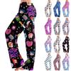 Womens Pajama Pants Sleepwear Casual Drawstring Elastic Waist Pants Comfy Straight Yoga Loose Trousers
