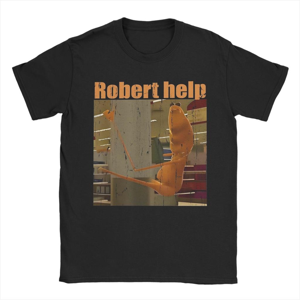 Funny Robert Help Marcus The Worm Tee Shirt for Men Women Graphic Printing T Shirts Cotton Clothing