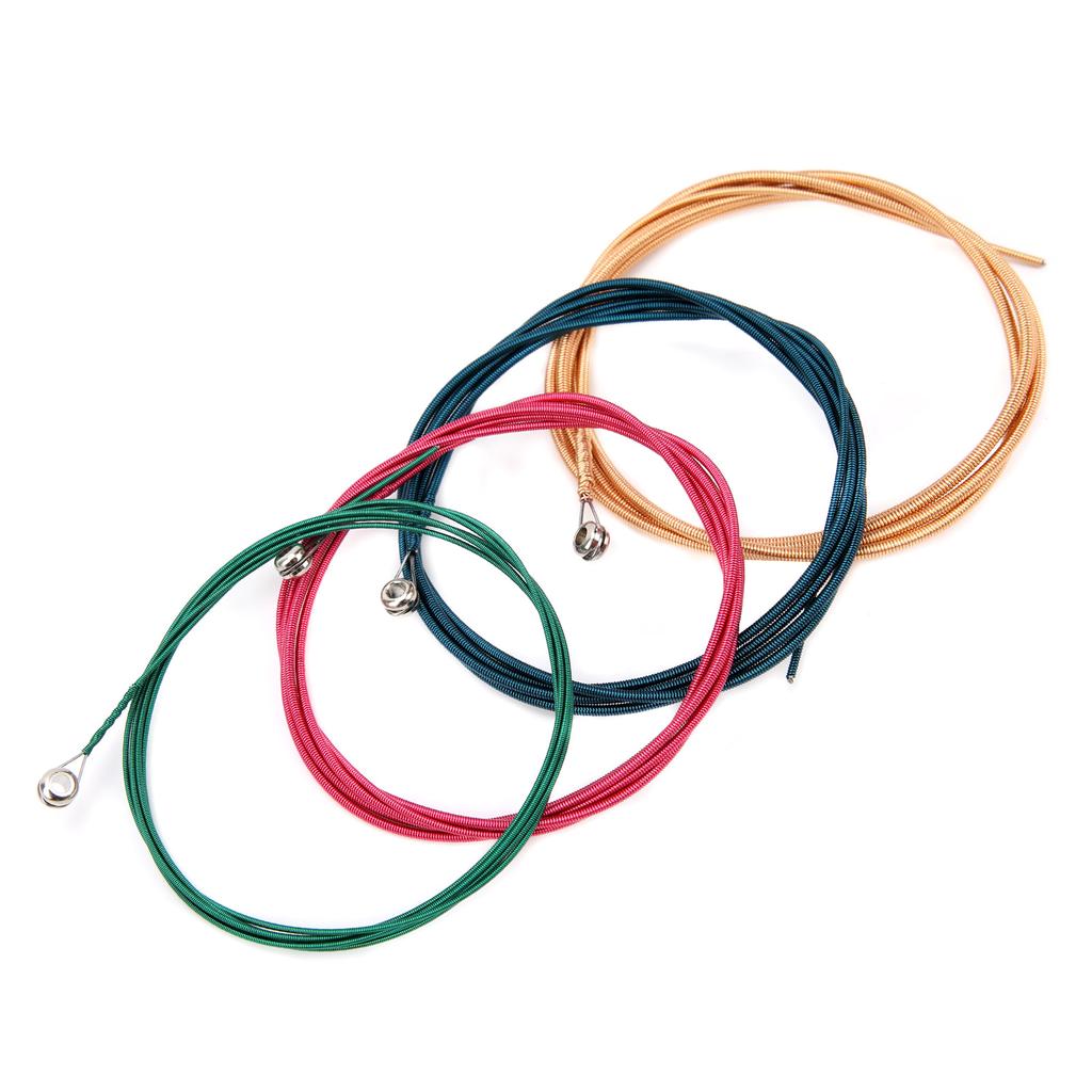 1 комплект из 4 гитарных струн с шариковыми наконечниками, металлическая замена для акустической фолк-электрической бас-гитары, цветной свет