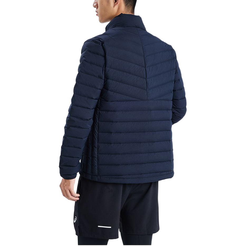 Asics Однотонная уличная повседневная спортивная куртка с длинным рукавом и воротником-молнией, мужская куртка черного цвета 2031E442-001