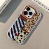 Стеганый леопардовый принт для чехла для мобильного телефона IPhone17promax для Apple Cream Feather Yarn Всесторонний 11 Ультратонкий