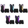 Kids Girls Gymnastics Leotard and Shorts Set Ballet Tank Top Leotard Dance Costumes 2 Piece Outfits