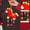 Good Fortune Embroidery Horse Pendant Lucky Charm Pony New Year Ornament Wind Chime Year of Horse