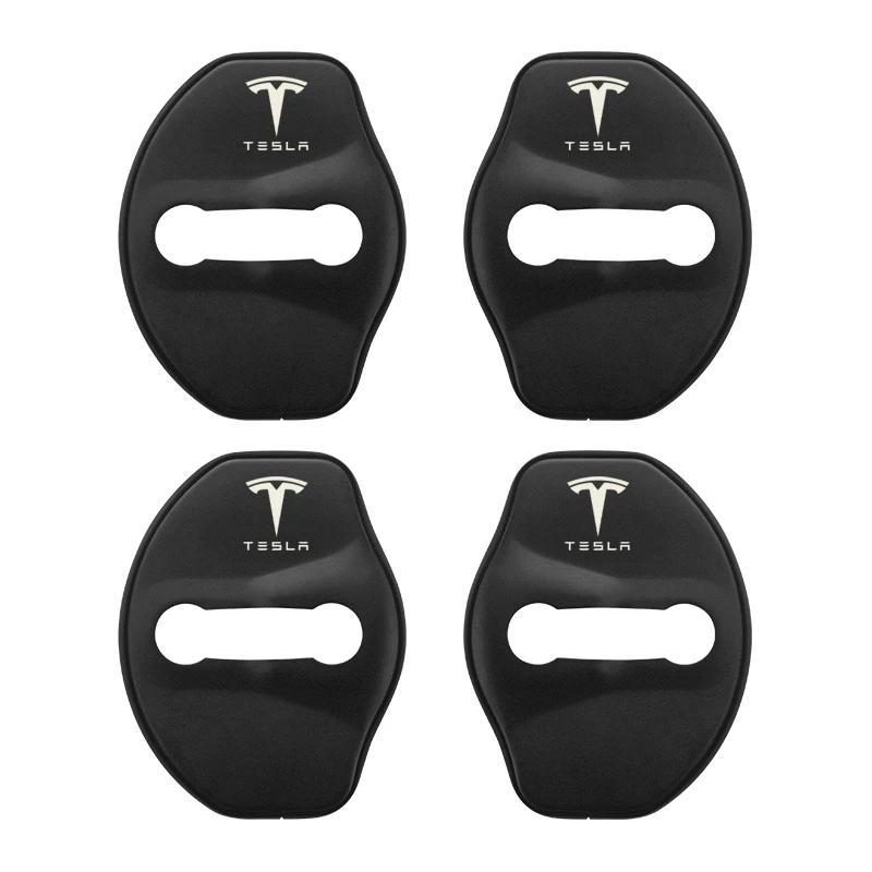 ALP1 High-quality Matte Car door lock cover Auto Emblems Case For Tesla model 3 model X Y style Roadster Accessories