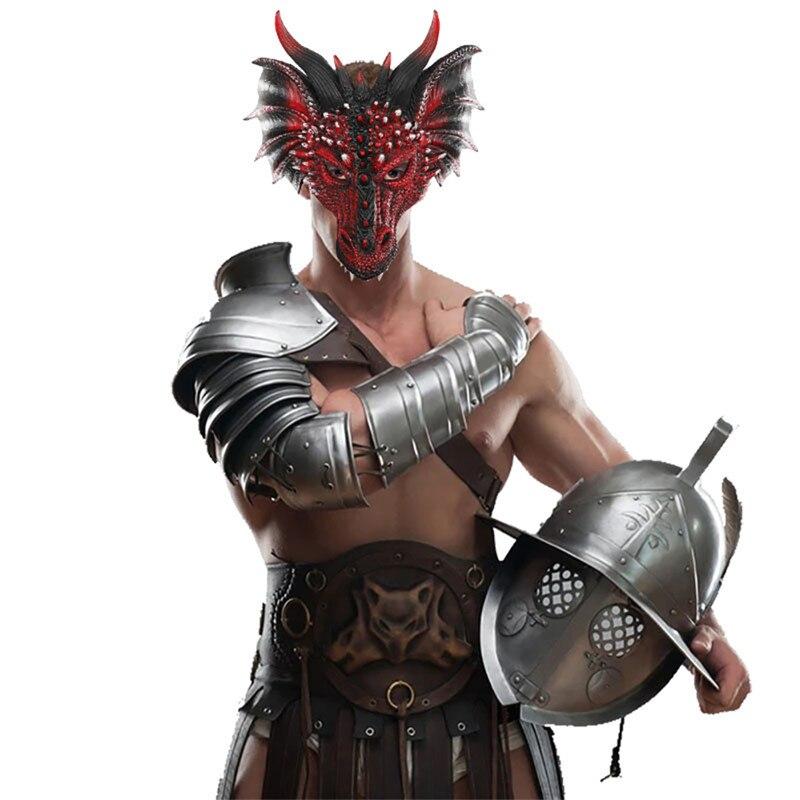 Новая 3D маска красного дракона, полумаска для детей, костюм для подростков, костюм для вечеринки, косплей, реквизит, украшение для фестиваля