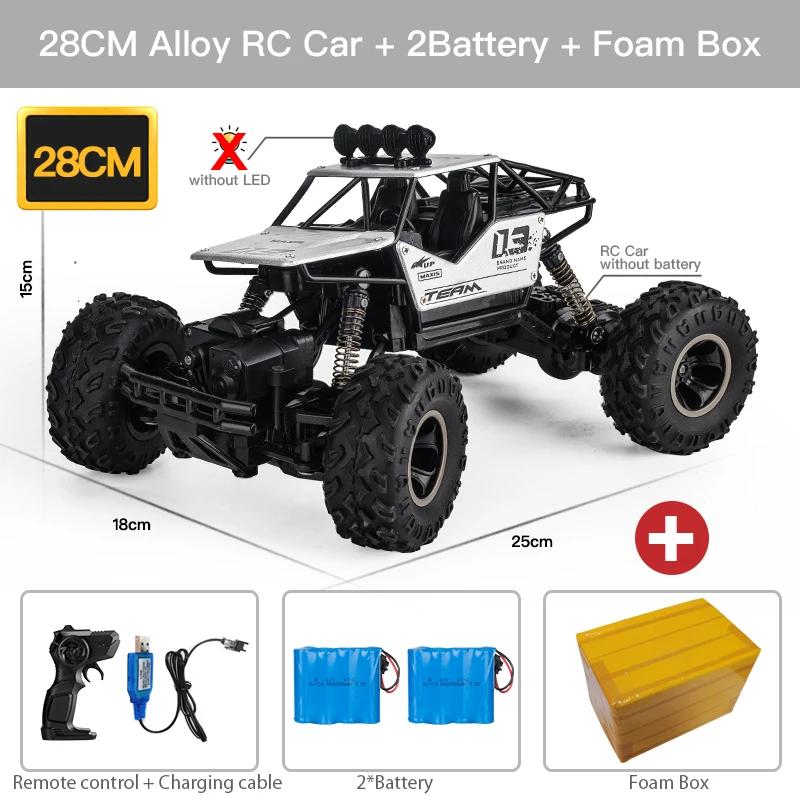 1:12/1:16 4WD Радиоуправляемая машина с светодиодными огнями 2.4G Пульт дистанционного управления Машинки Багги 4x4 Внедорожные Грузовики Игрушки для детей Подарки