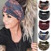 New Vintage Knot Elastic Headbands Turban Headwrap Wide For Women Girls Flower Print Cotton Soft Boho Bandana Hair Accessories