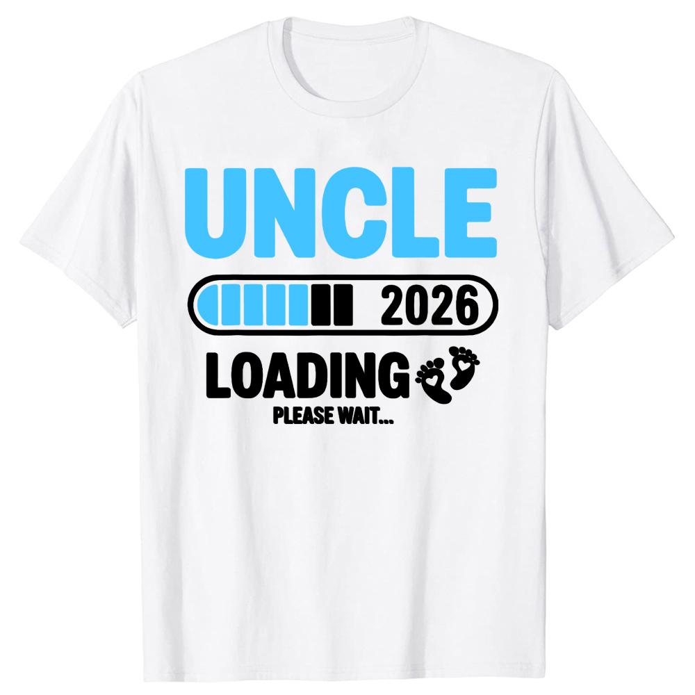 Funny Vintage Uncle 2026 Loading Please Wait Graphic Tshirt Men Women Hip Hop Oversized T Shirt 100 Cotton Comfort Tshirts